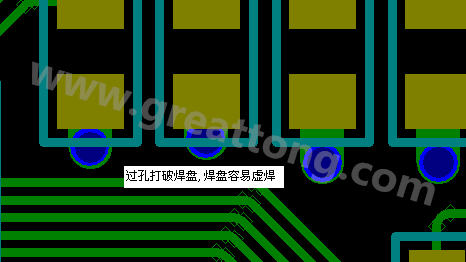 PCB設計案例分析：過孔破焊盤，造成SMT虛焊